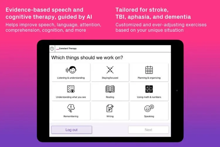 speech therapy app exercise one