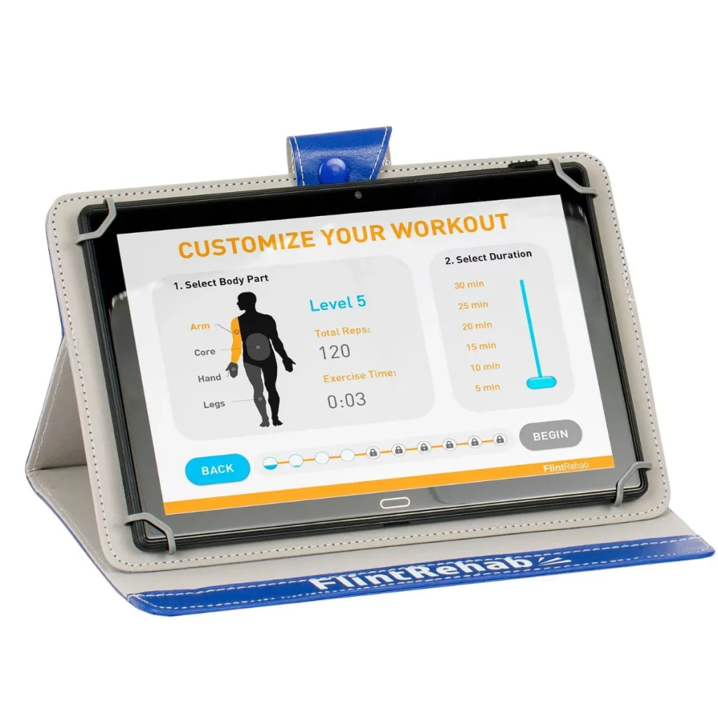 flint rehab tablet for stroke and brain injury recovery
