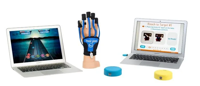 musicglove and fitmi home rehab devices on display for brain injury recovery at home