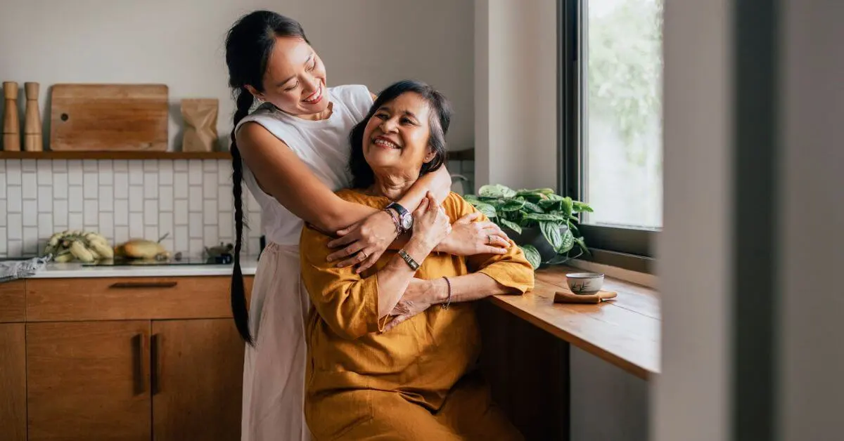 woman celebrating with mom early stroke recognition and treatment