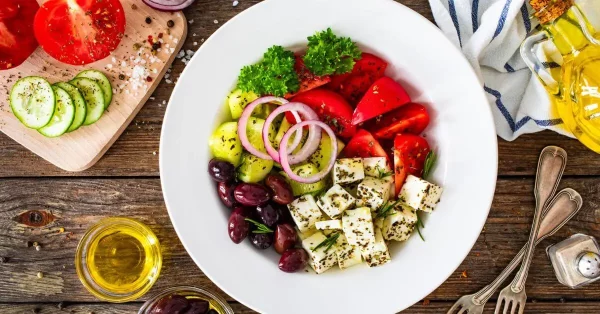 mediterranean diet meal for stroke being shown to person