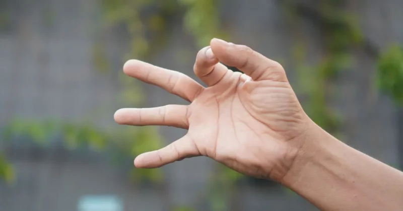 finger opposition exercises being demonstrated