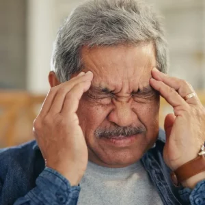 man with morning brain fog after stroke