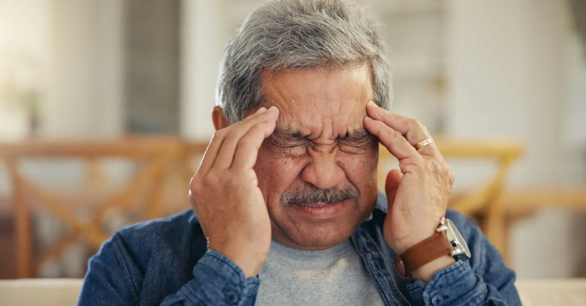 man with morning brain fog after stroke