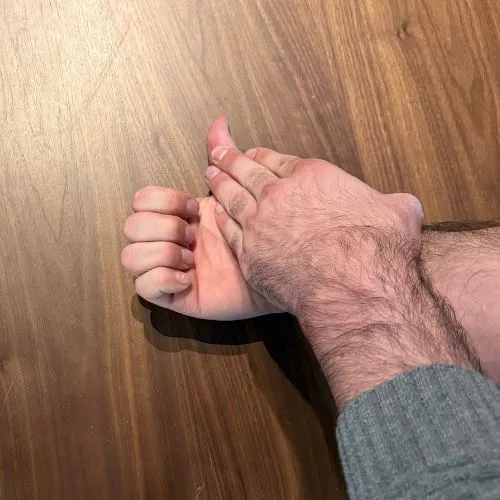 thumb stretch for spasticity after stroke