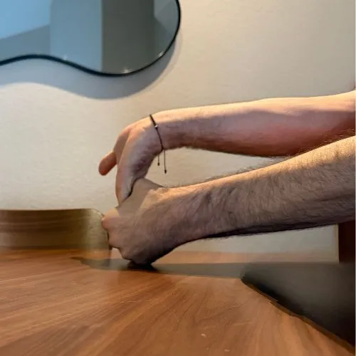 end position for wrist flexor stretch for spasticity after stroke