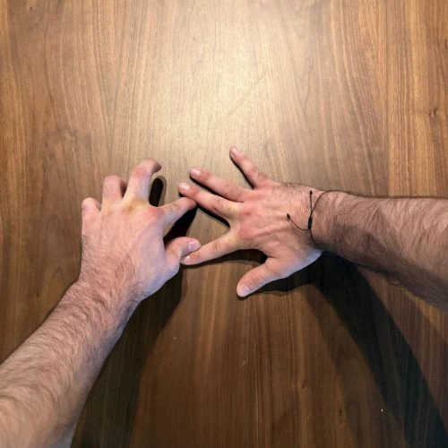 tabletop finger spread stretch for spasticity after stroke