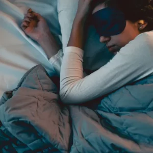 woman sleeping after stroke with improved tips to fall asleep faster