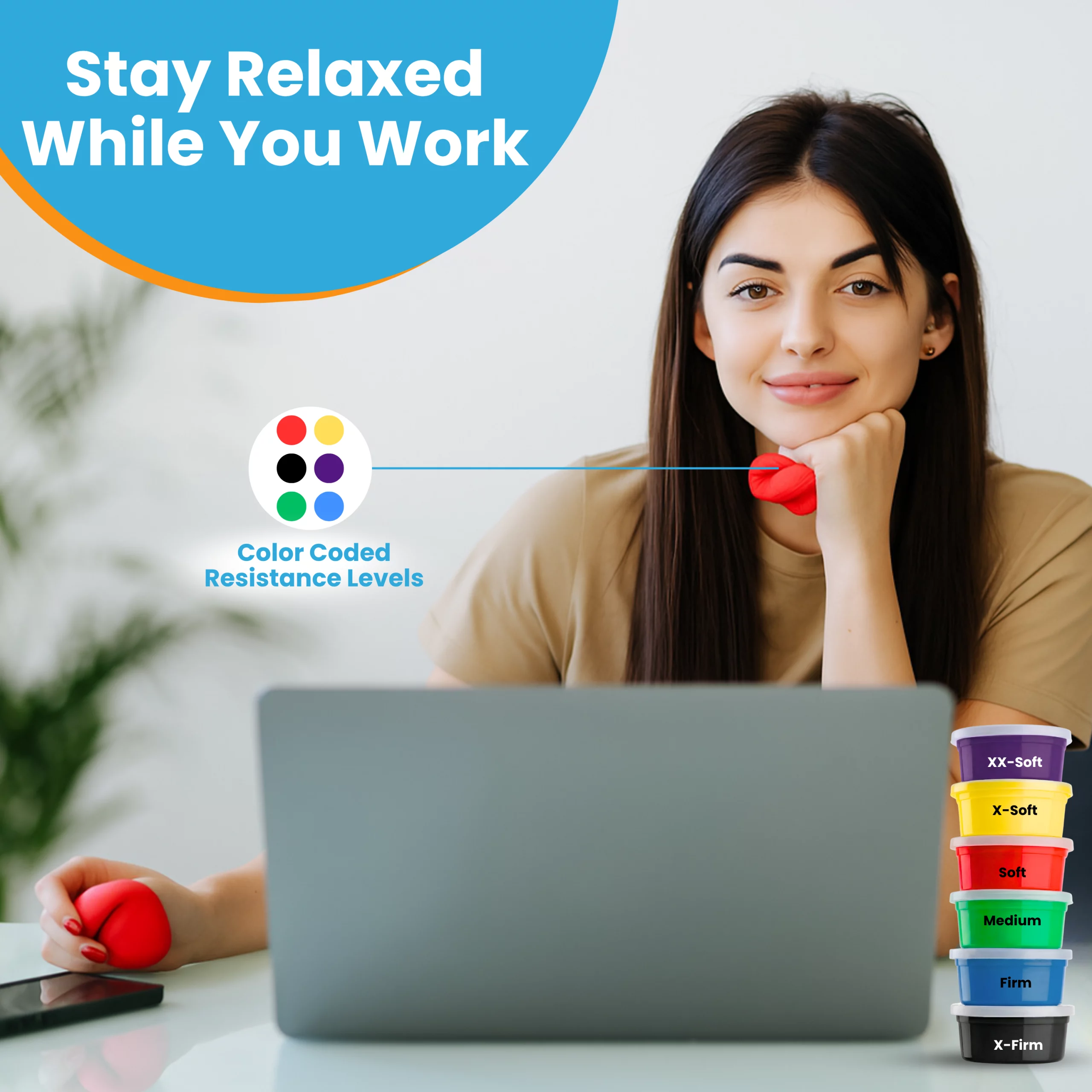 woman using flint rehab therapy putty