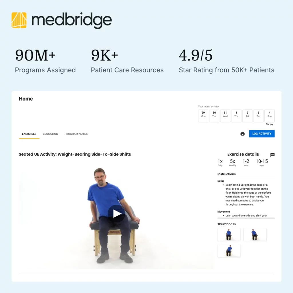 medbridge virtual physical therapy statistics