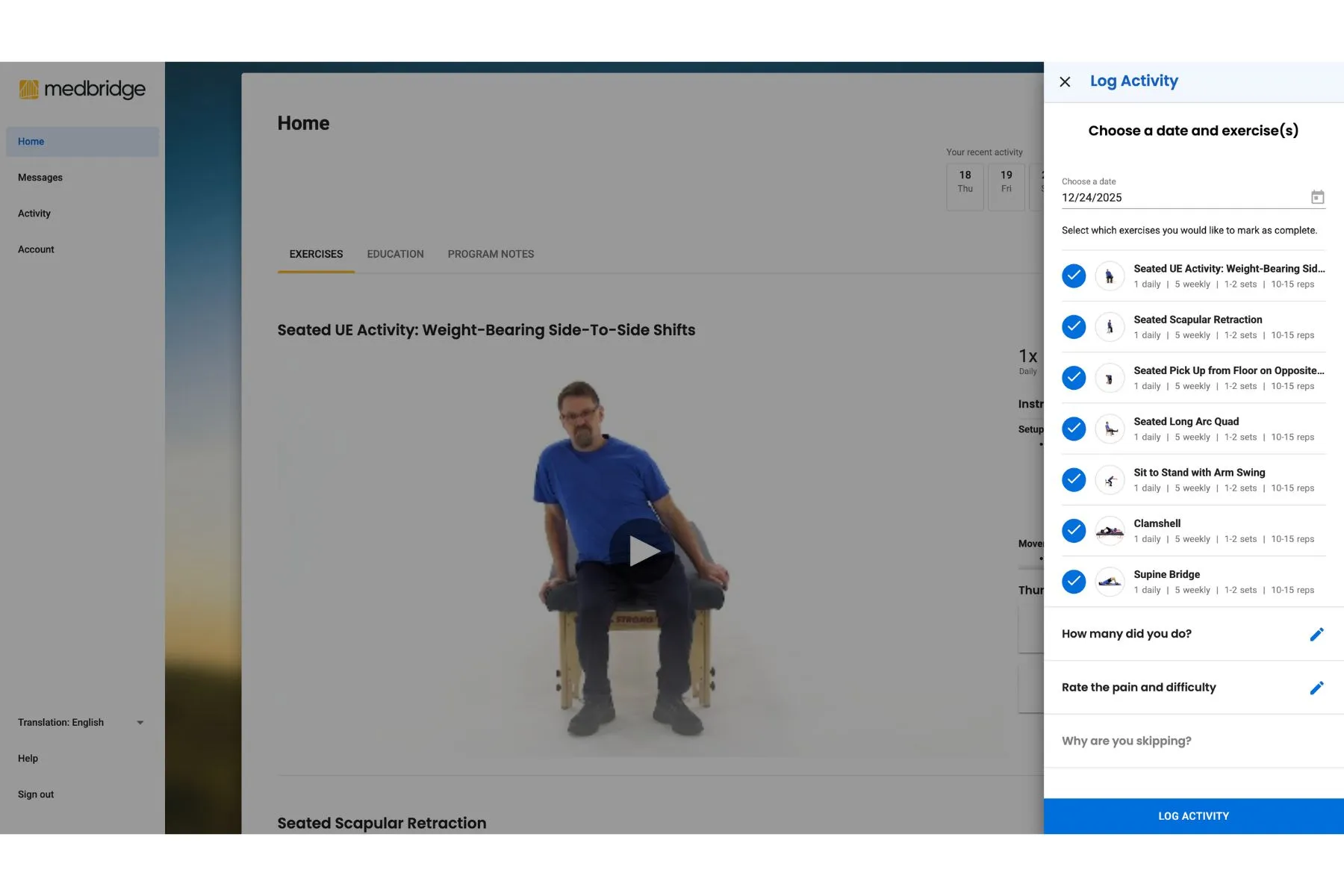 medbridge-virtual-physical-therapy-product-image-log-activity (1) medbridge virtual physical therapy product image log activity