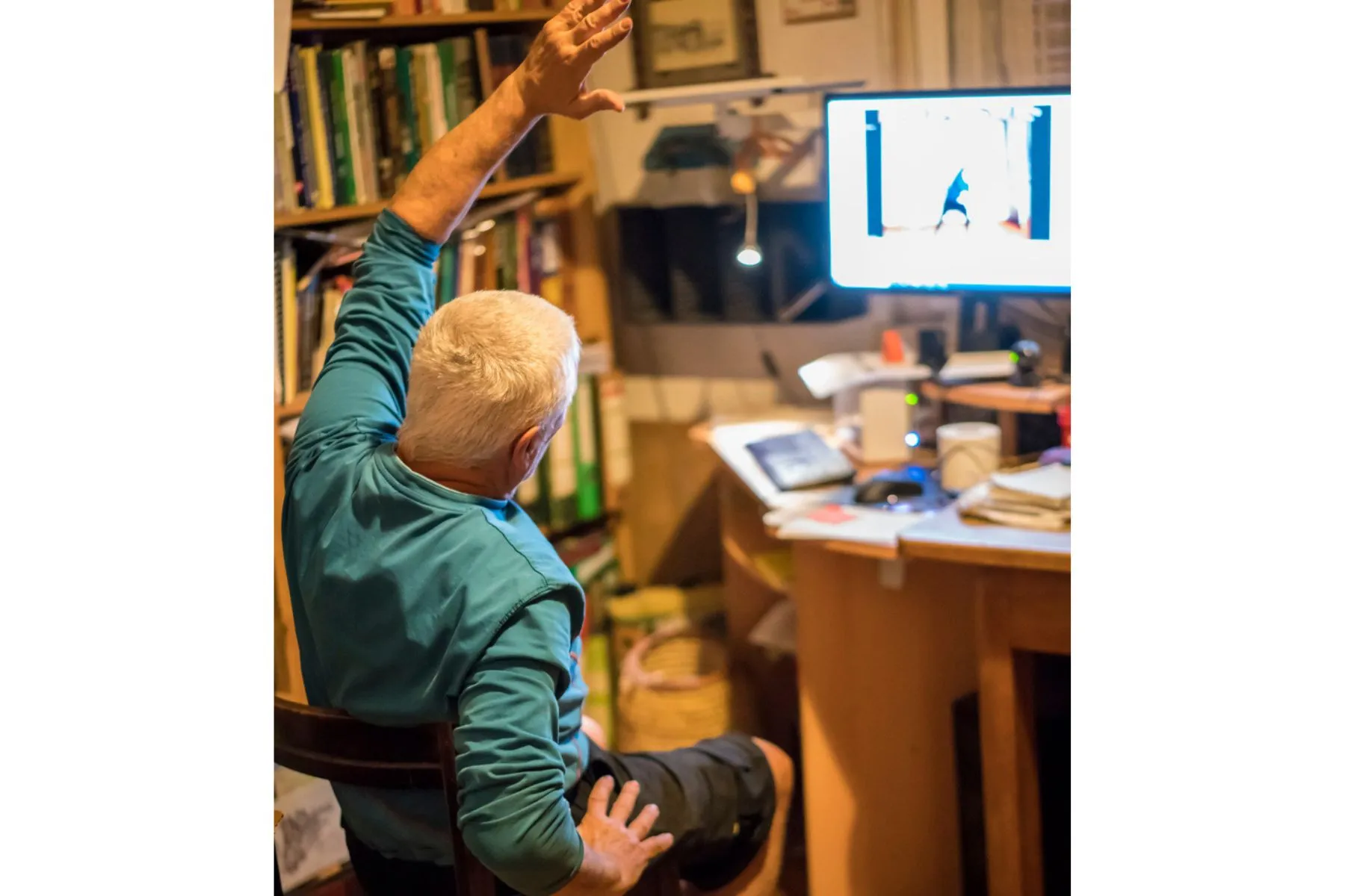 medbridge virtual physical therapy product image message man performing exercise at home medbridge virtual physical therapy product image man performing exercise 2