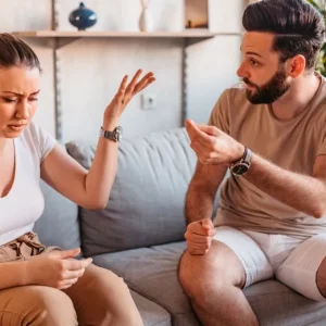 woman showing childlike behavior after brain injury