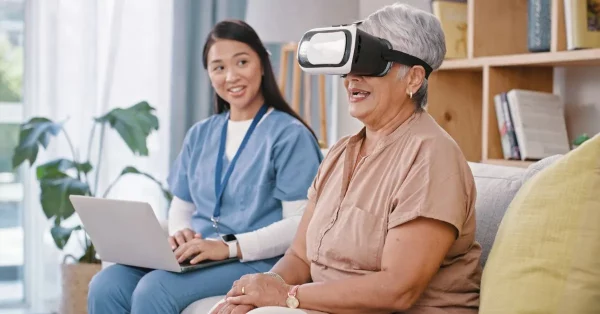 woman using a non traditional therapy after stroke