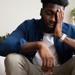 man with fatigue from ms