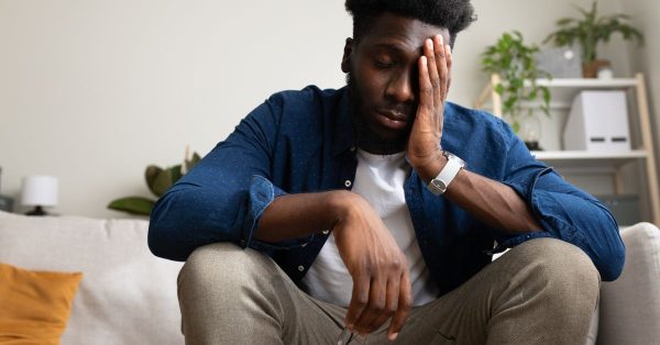 man with fatigue from ms